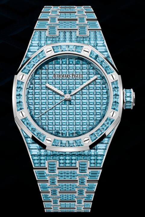 Audemars Piguet Replica Watch Royal Oak Self-Winding 37 Blue Topaz 50th Anniversary 15554BC.TO.1274BC.01